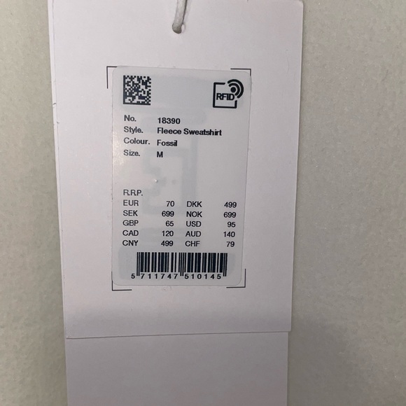 RAINS UNISEX CREWNECK FLEECE SWEATSHIRT - Picture 4 of 7